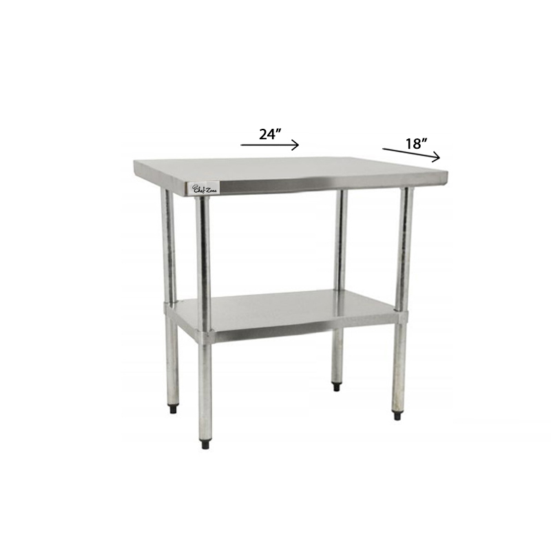 Worktable-18x24x34-chef-zone Worktable 18’’x24’’x34’’ – Image 1