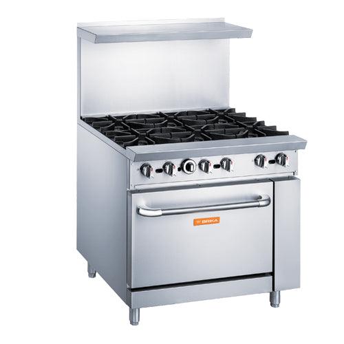 Brika BGR-6B 36″ Natural Gas Range With 6 Open Burner Brika BGR-6B 36″ Natural Gas Range With 6 Open Burner