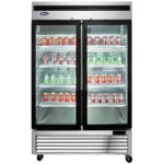 Atosa MCF8703ES Double Door 54" Wide Stainless Steel Display Freezer
