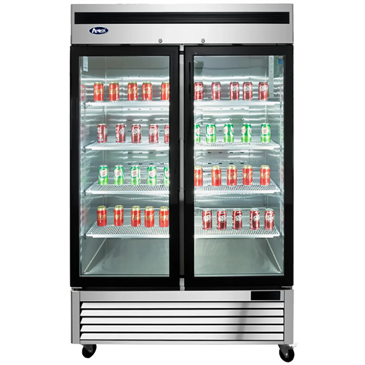Atosa-MCF8707GR-Double-Door-54-Wide-Stainless-Steel-Display-Refrigerator_1244x1244 Atosa MCF8707GR Double Door 54" Wide Stainless Steel Display Refrigerator – Image 1