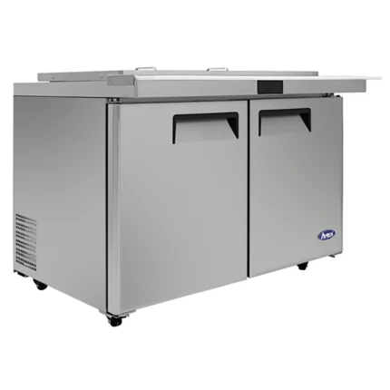 Atosa MSF8306GR-NTCV Double Door 48" Refrigerated Mega Top Sandwich Prep Table with Night Cover