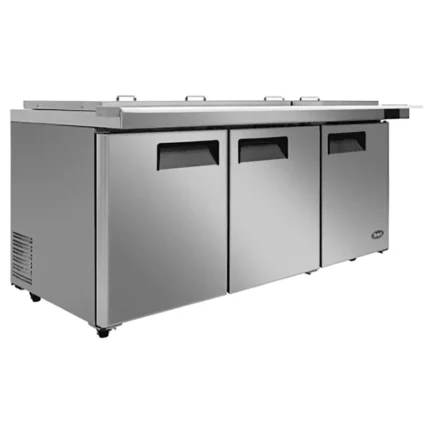 Atosa MSF8308GR-NTCV Triple Door 72" Refrigerated Mega Top Sandwich Prep Table with Night Cover