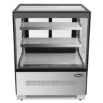 Atosa RDCS-35 Square Glass 2 Tier 36" Refrigerated Pastry Display Case – Image 2
