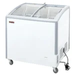 New Air NIF-35-CG Double Door 35"W Curved Glass Display Chest Freezer