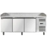 Omcan 41145 Triple Door 80" Granite Top Refrigerated Pizza Prep Table
