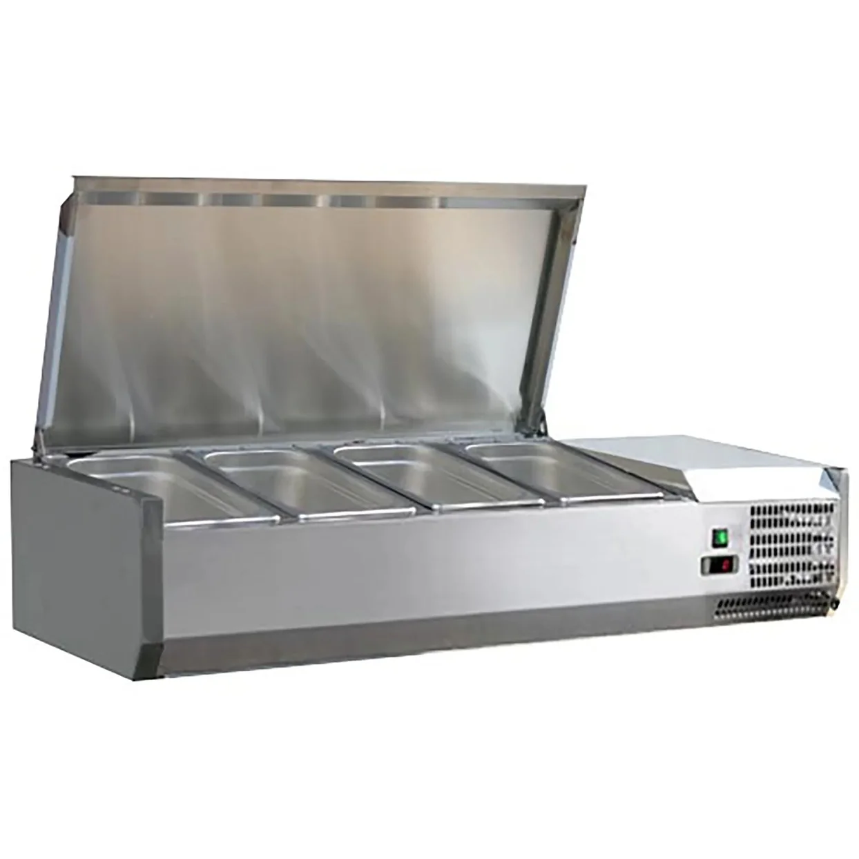Omcan-46658-Refrigerated-46-Topping-Rail-with-Stainless-Steel-Cover_1244x1244 (1) Omcan 46658 Refrigerated 46" Topping Rail with Stainless Steel Cover – Image 1