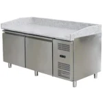 Omcan 48621 Double Door 80" Granite Top Refrigerated Pizza Prep Table – Image 2